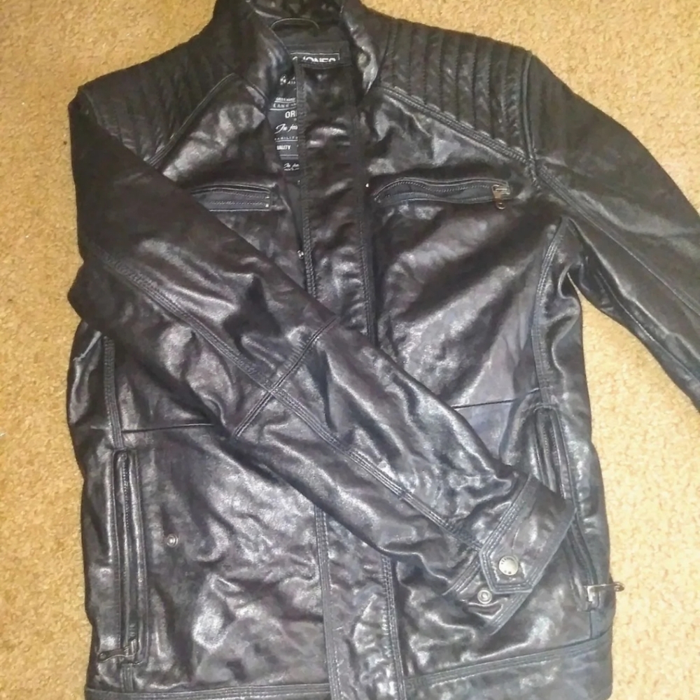 Jack and Jones genuine leather riding Jacket